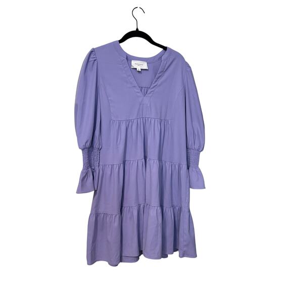 Tuckernuck Pomander Place Lilac Purple Poplin Kenzo Mini Dress Size XS - Picture 4 of 12